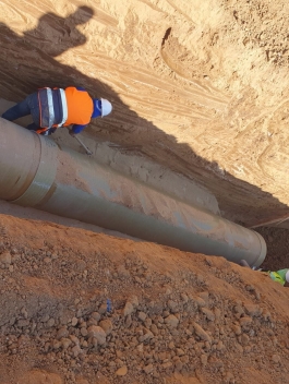 1. הנחת צינור שביעי במקטע 851-852