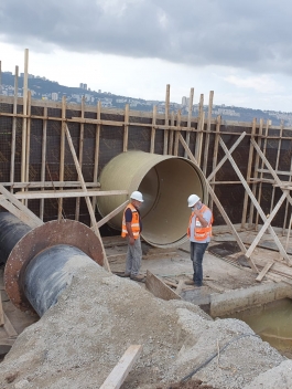 1. התקנת מחבר קיר בשפך נחל קידרון